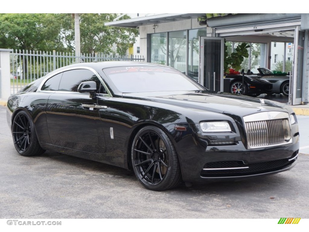 Diamond Black 2015 Rolls-Royce Wraith Standard Wraith Model Exterior Photo #104429654