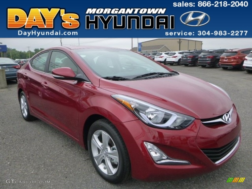 2016 Elantra Value Edition - Red / Beige photo #1