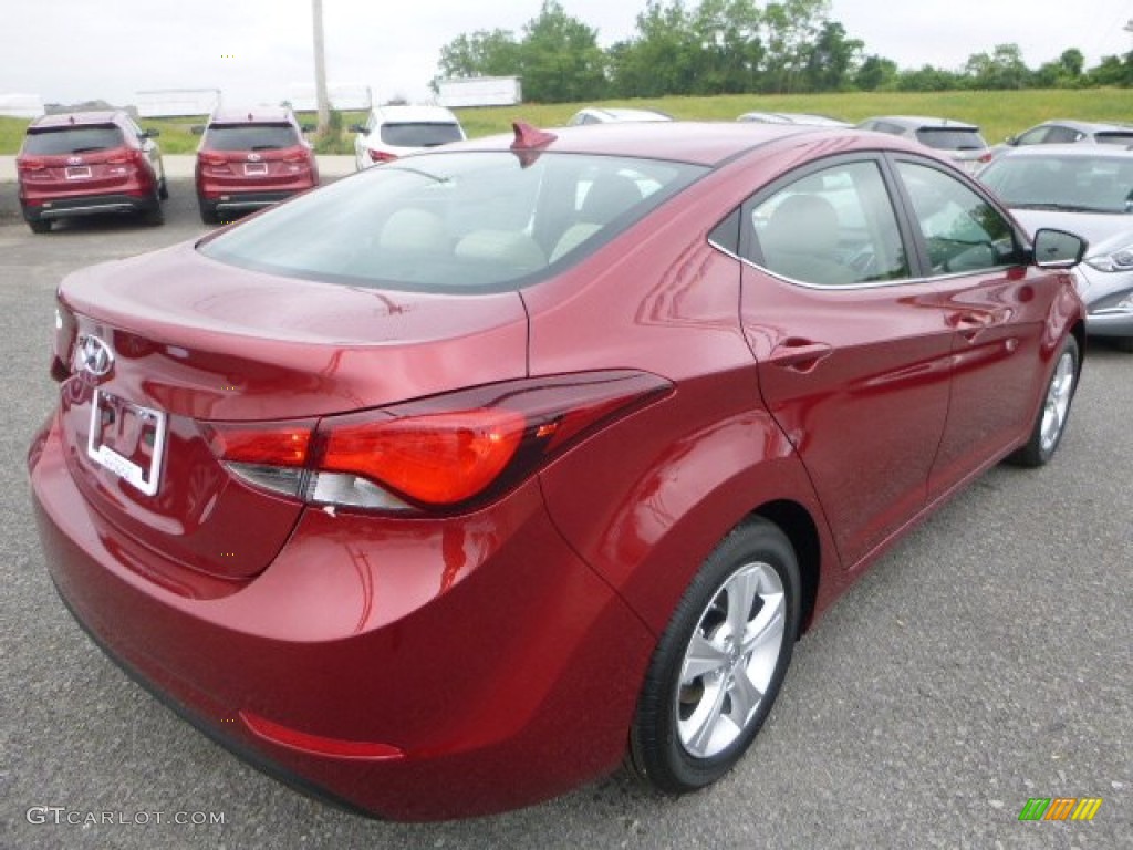 2016 Elantra Value Edition - Red / Beige photo #4