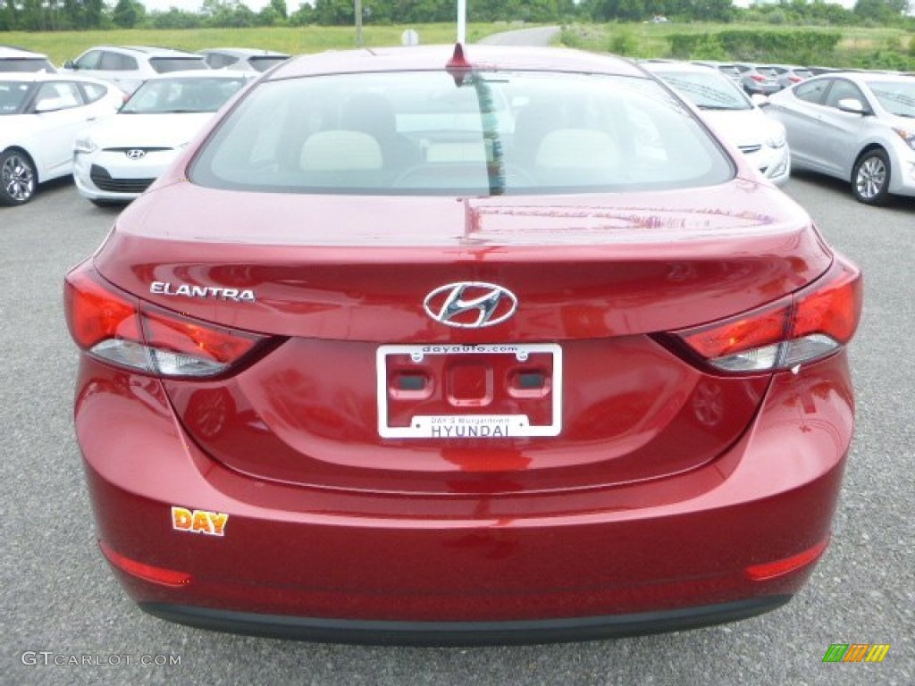 2016 Elantra Value Edition - Red / Beige photo #5