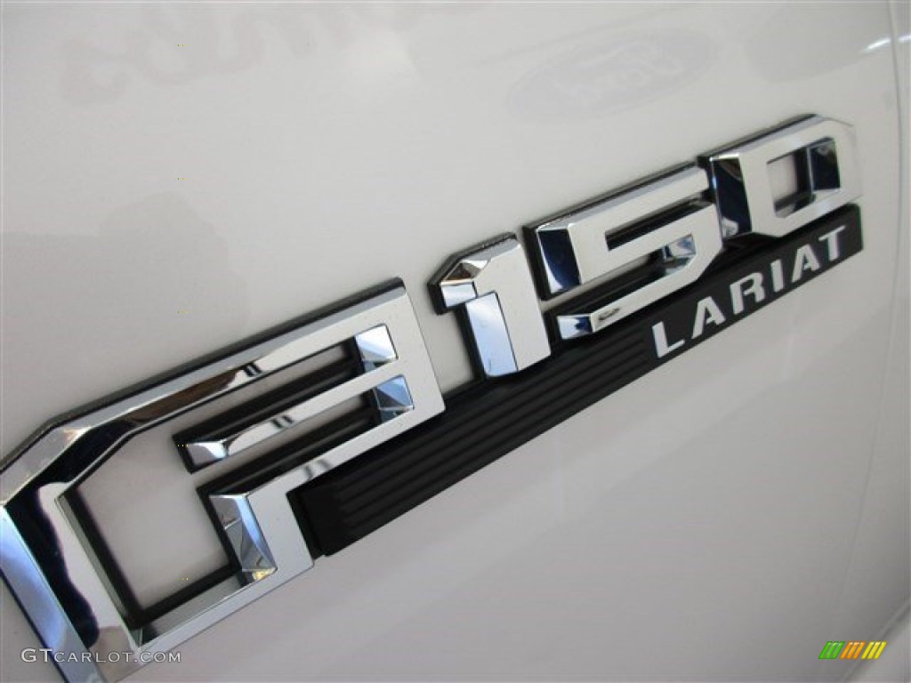 2015 F150 Lariat SuperCrew - White Platinum Tricoat / Black photo #4