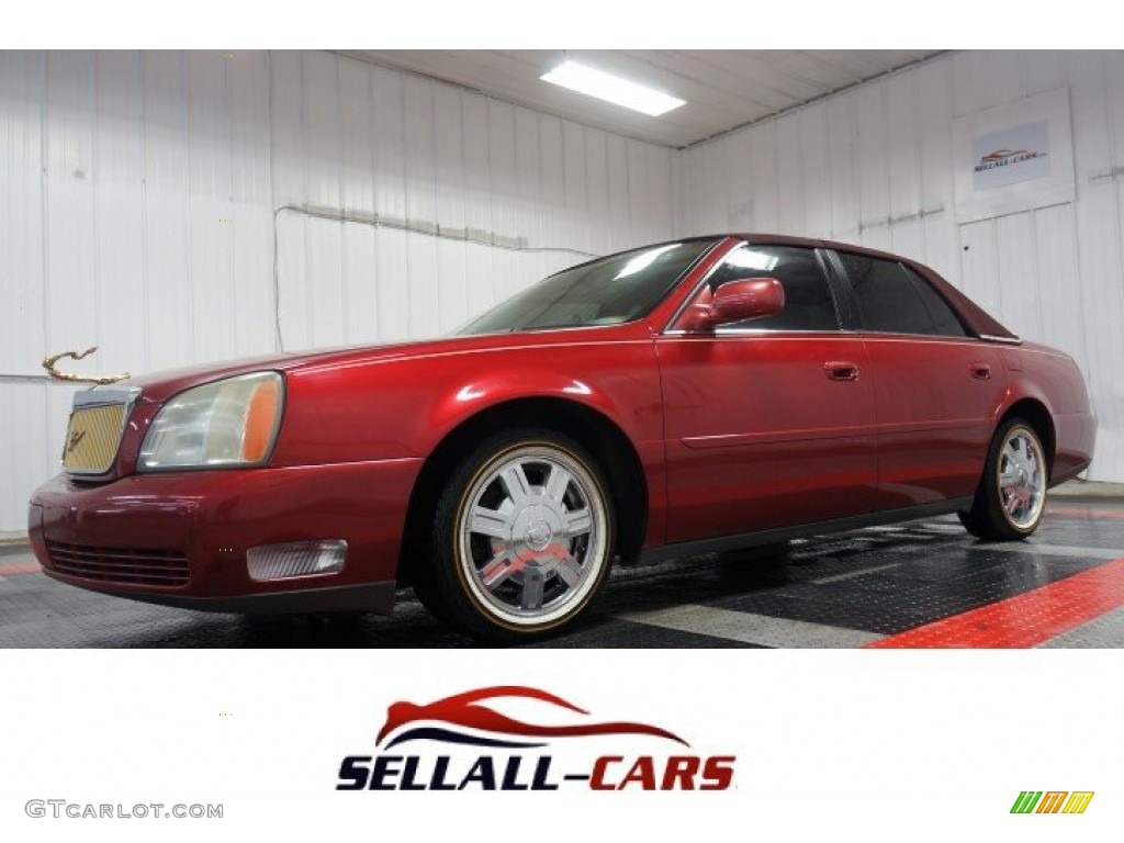 2003 DeVille Sedan - Crimson Red Pearl / Oatmeal photo #1