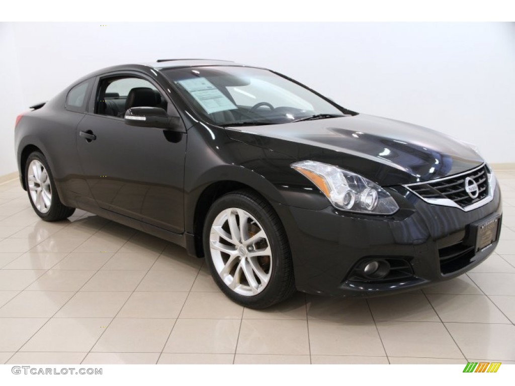 2012 Altima 3.5 SR Coupe - Super Black / Charcoal photo #1