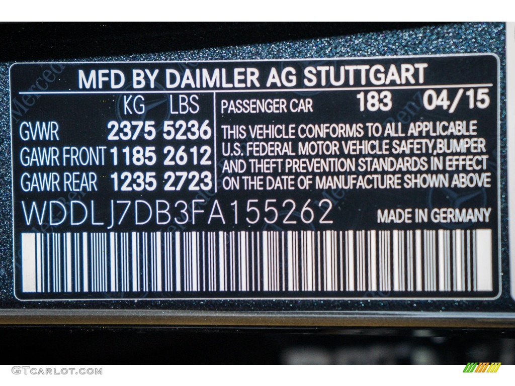 2015 CLS Color Code 183 for Magnetite Black Metallic Photo #104437478