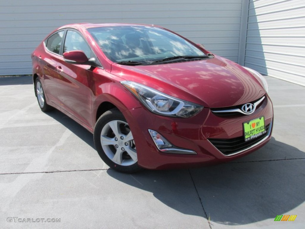 Red Hyundai Elantra