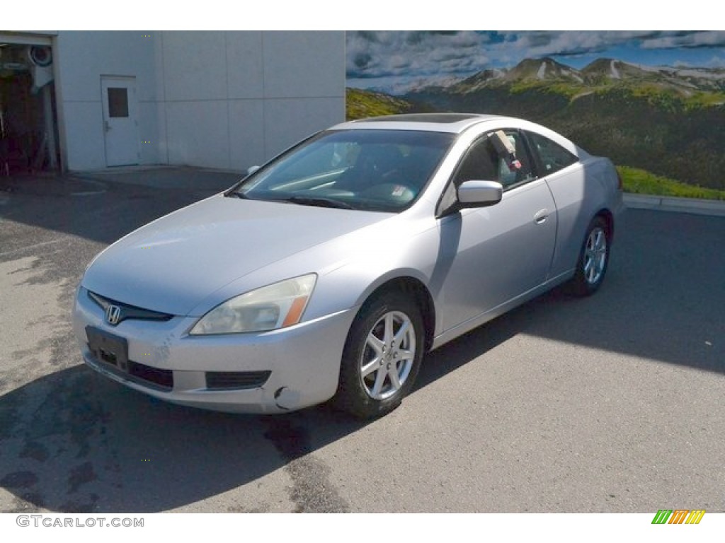 2003 Accord EX V6 Coupe - Satin Silver Metallic / Black photo #5