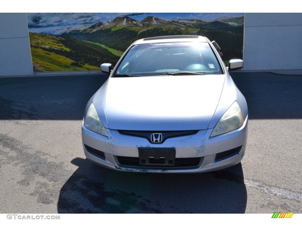 2003 Accord EX V6 Coupe - Satin Silver Metallic / Black photo #6