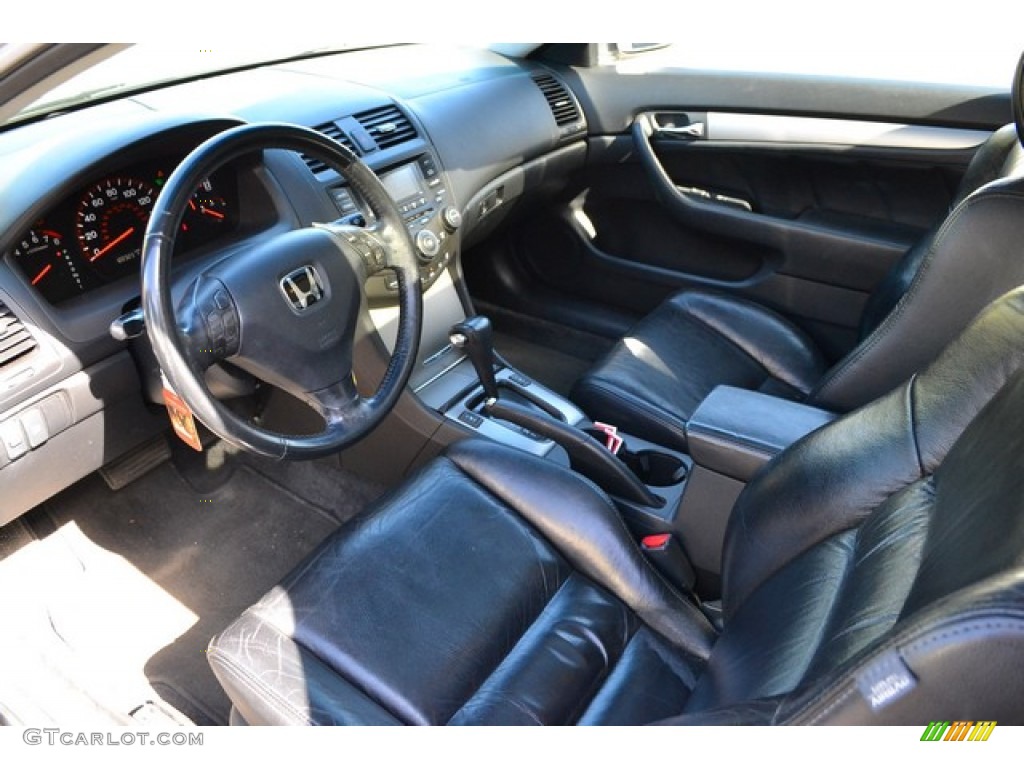 2003 Accord EX V6 Coupe - Satin Silver Metallic / Black photo #7