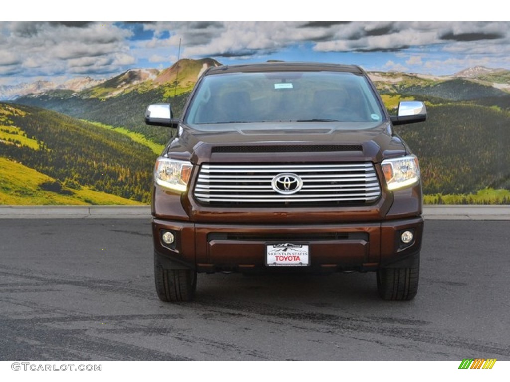 2015 Tundra Platinum CrewMax 4x4 - Sunset Bronze Mica / Black photo #2