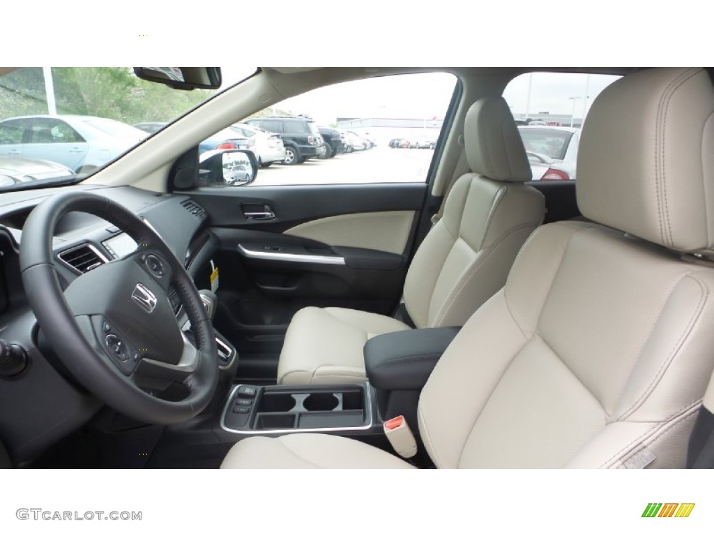 2015 CR-V EX-L AWD - White Diamond Pearl / Beige photo #12