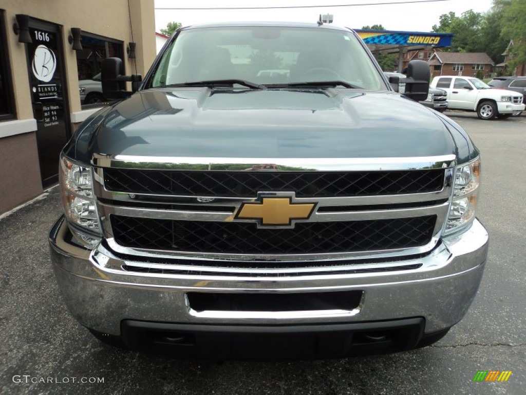 2013 Silverado 2500HD LT Extended Cab 4x4 - Blue Granite Metallic / Ebony photo #22