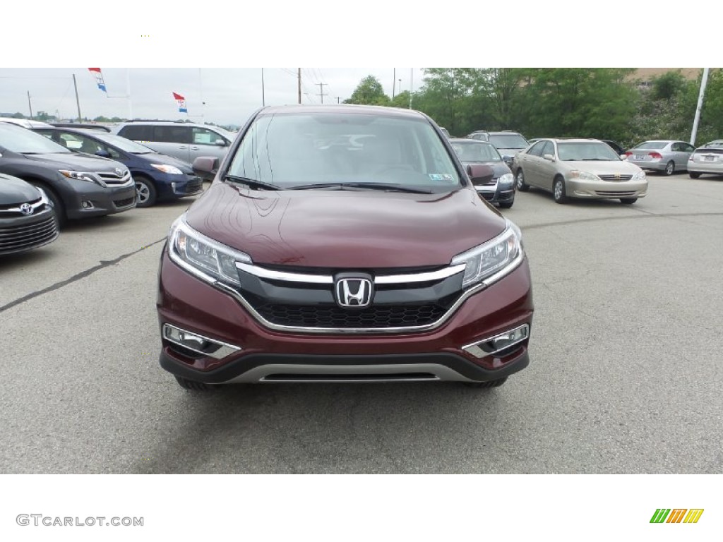 2015 CR-V EX AWD - Basque Red Pearl II / Gray photo #3