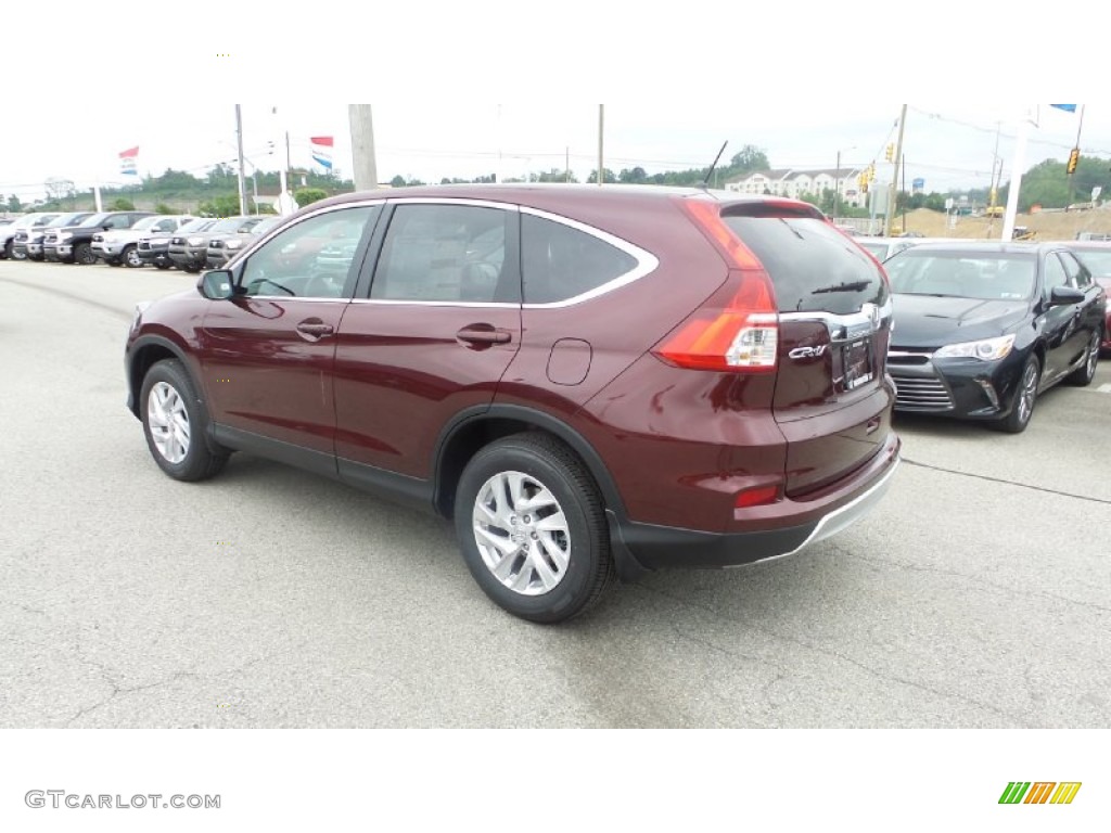 2015 CR-V EX AWD - Basque Red Pearl II / Gray photo #6