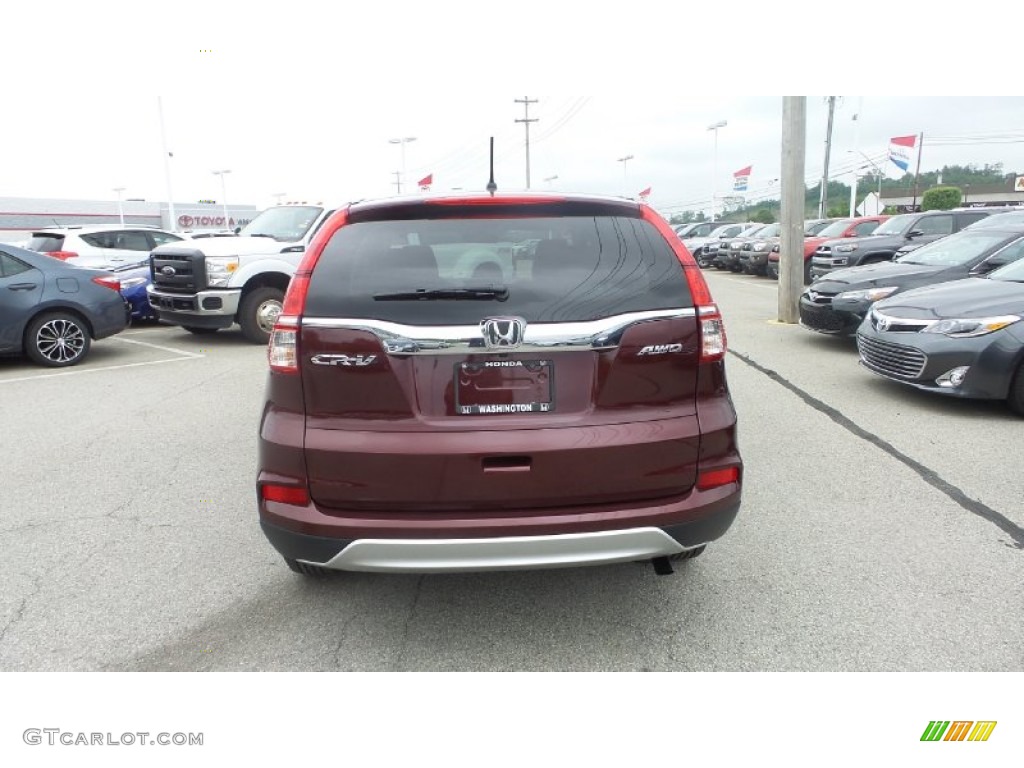2015 CR-V EX AWD - Basque Red Pearl II / Gray photo #8