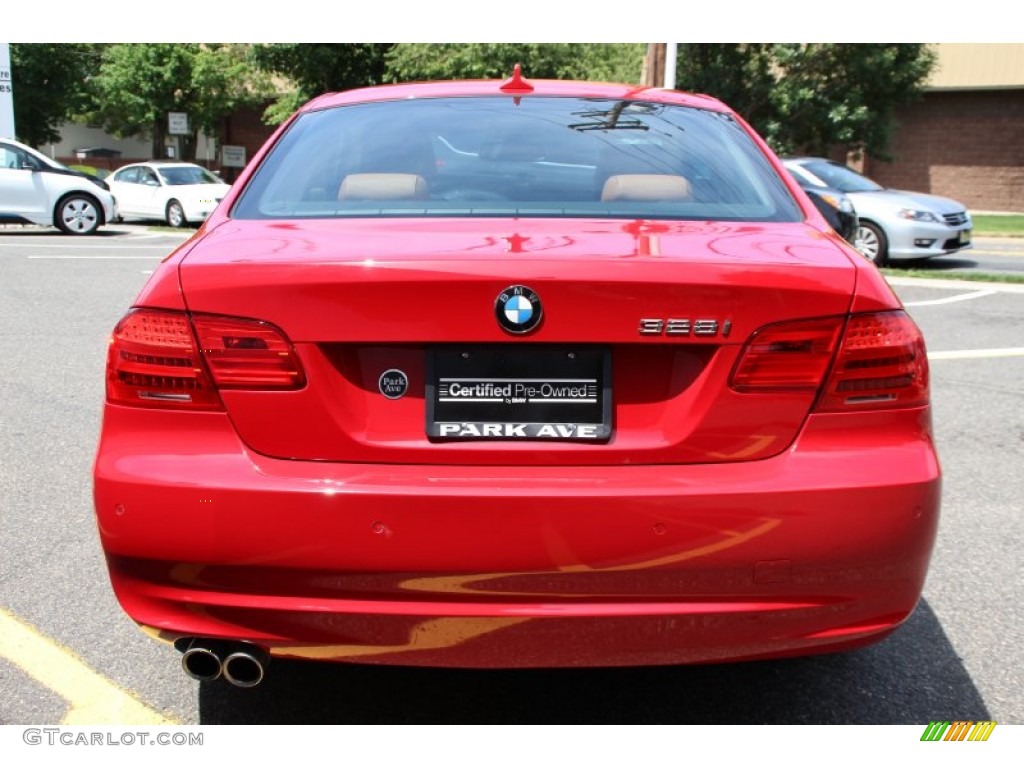 2012 3 Series 328i xDrive Coupe - Crimson Red / Saddle Brown photo #4