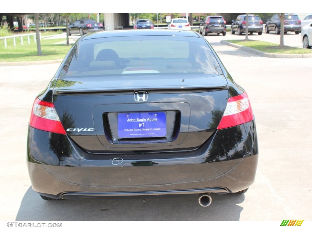 2010 Civic EX Coupe - Crystal Black Pearl / Gray photo #5