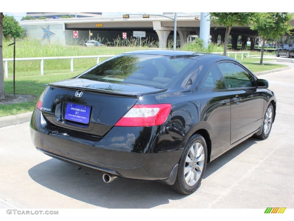 2010 Civic EX Coupe - Crystal Black Pearl / Gray photo #7