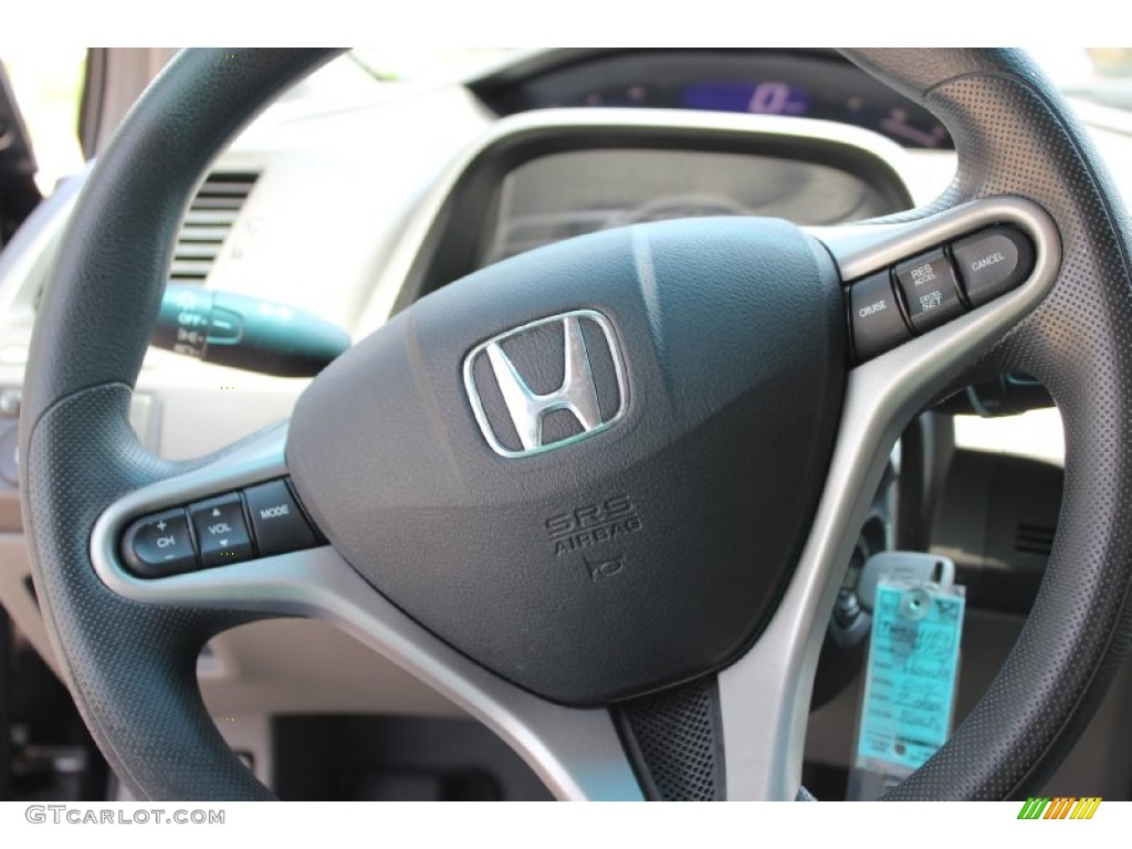 2010 Civic EX Coupe - Crystal Black Pearl / Gray photo #9