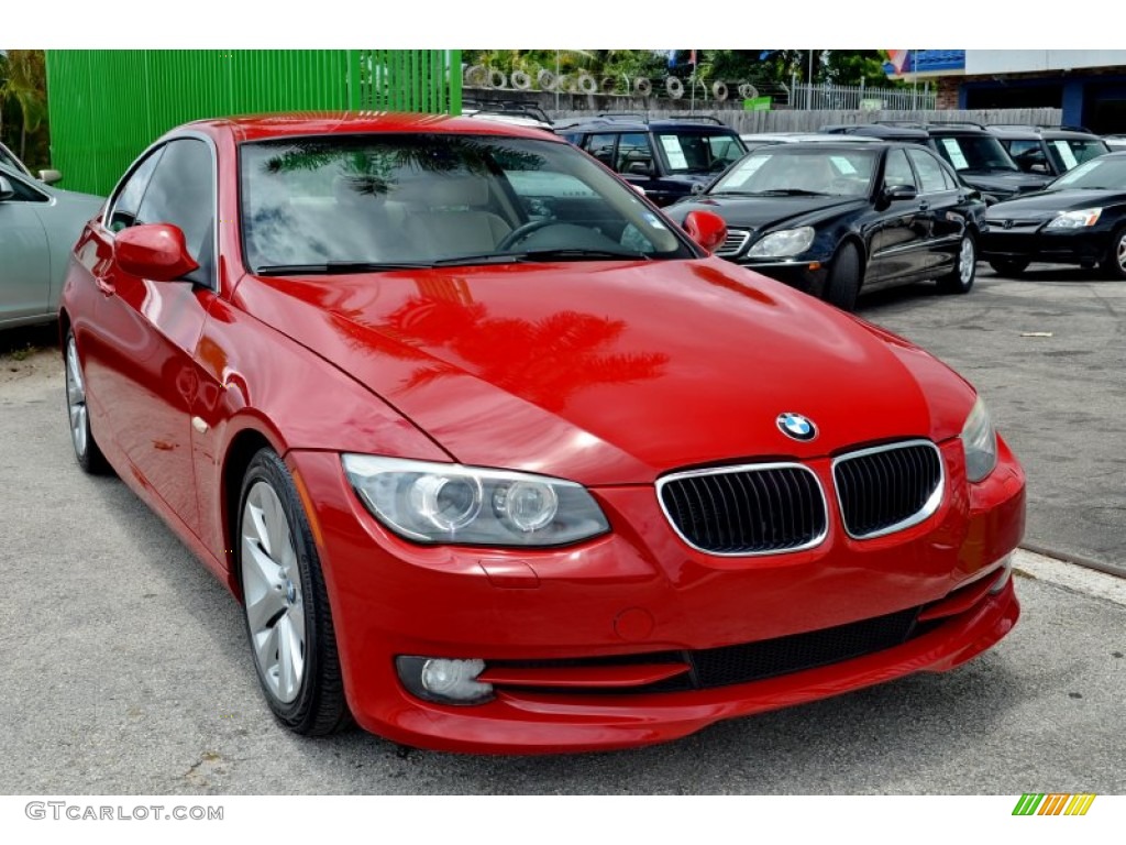 2011 3 Series 328i Coupe - Crimson Red / Cream Beige photo #4