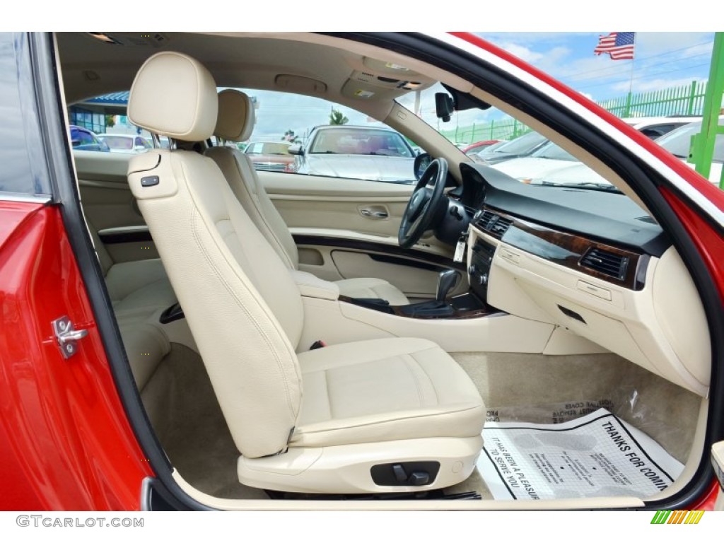 2011 3 Series 328i Coupe - Crimson Red / Cream Beige photo #14