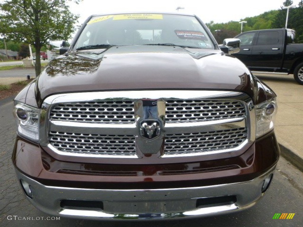 2013 1500 Laramie Quad Cab 4x4 - Western Brown Pearl / Canyon Brown/Light Frost Beige photo #4