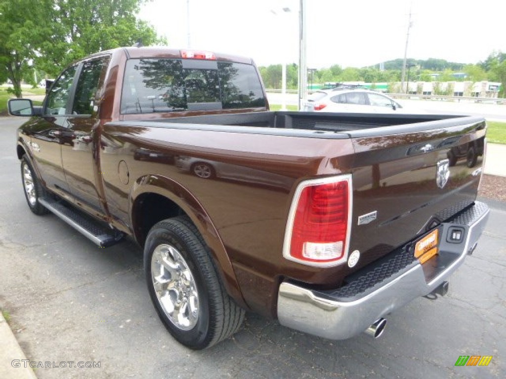2013 1500 Laramie Quad Cab 4x4 - Western Brown Pearl / Canyon Brown/Light Frost Beige photo #8