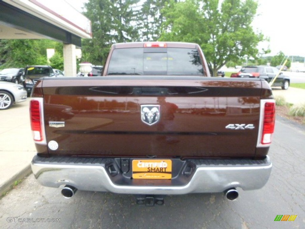 2013 1500 Laramie Quad Cab 4x4 - Western Brown Pearl / Canyon Brown/Light Frost Beige photo #9