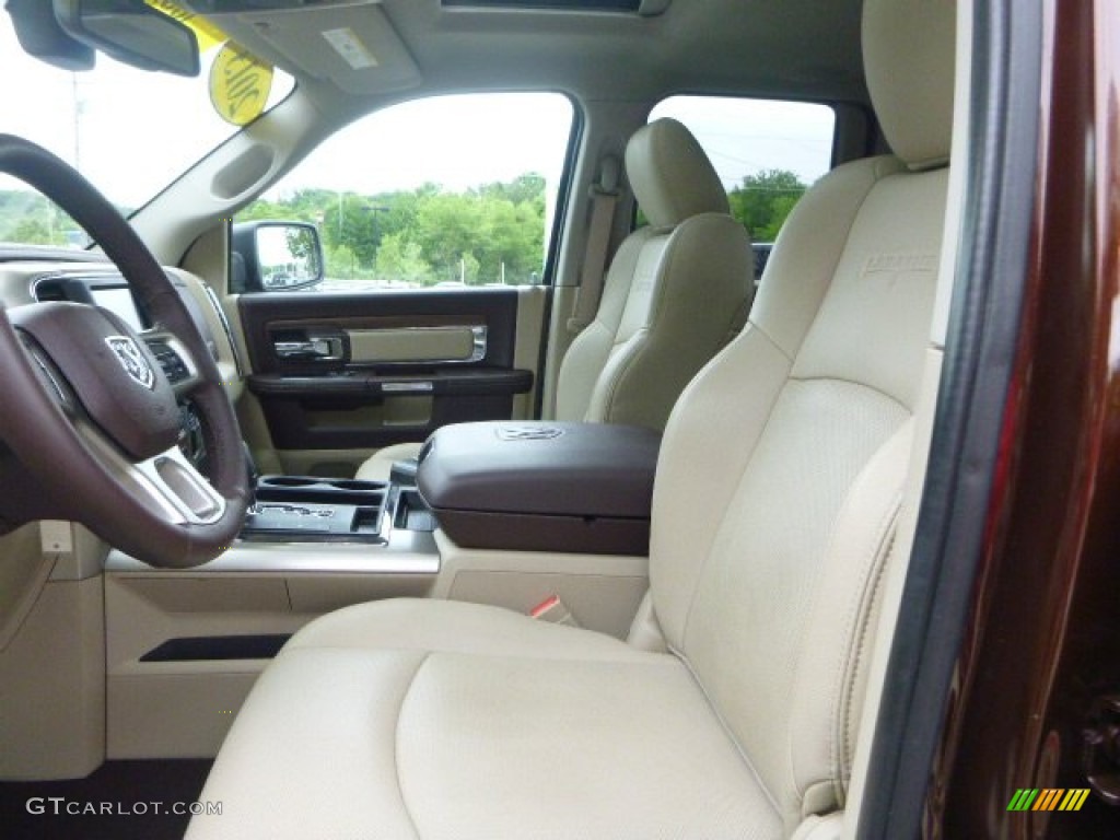 2013 1500 Laramie Quad Cab 4x4 - Western Brown Pearl / Canyon Brown/Light Frost Beige photo #13