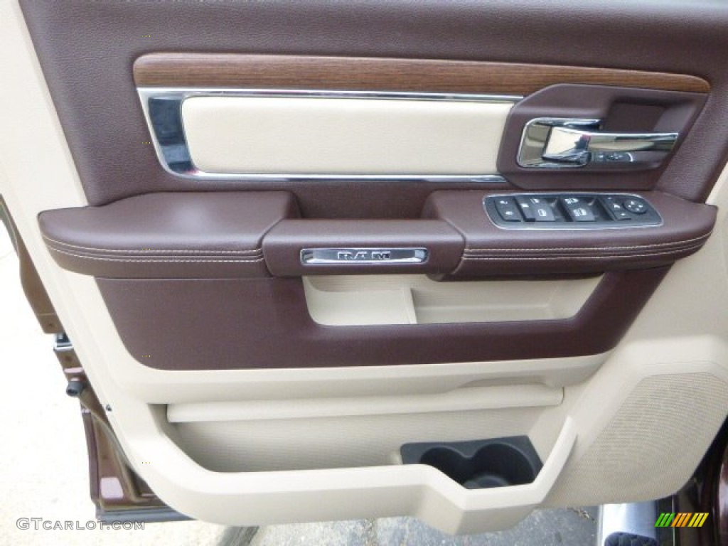 2013 1500 Laramie Quad Cab 4x4 - Western Brown Pearl / Canyon Brown/Light Frost Beige photo #15