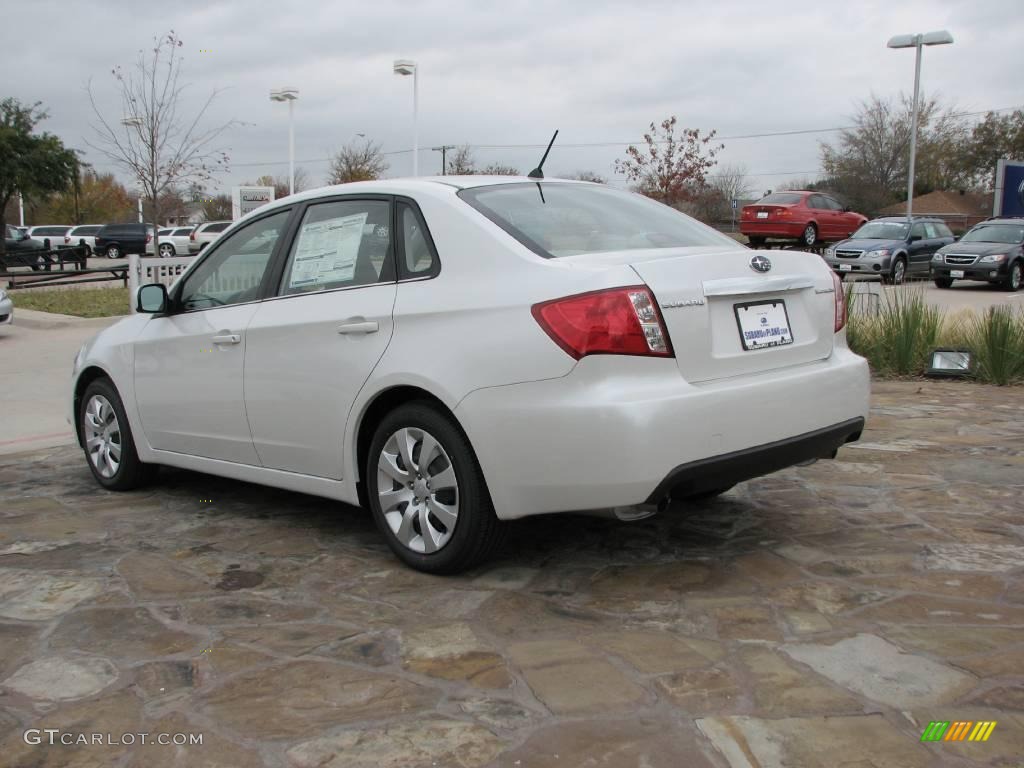 2009 Impreza 2.5i Sedan - Satin White Pearl / Ivory photo #3