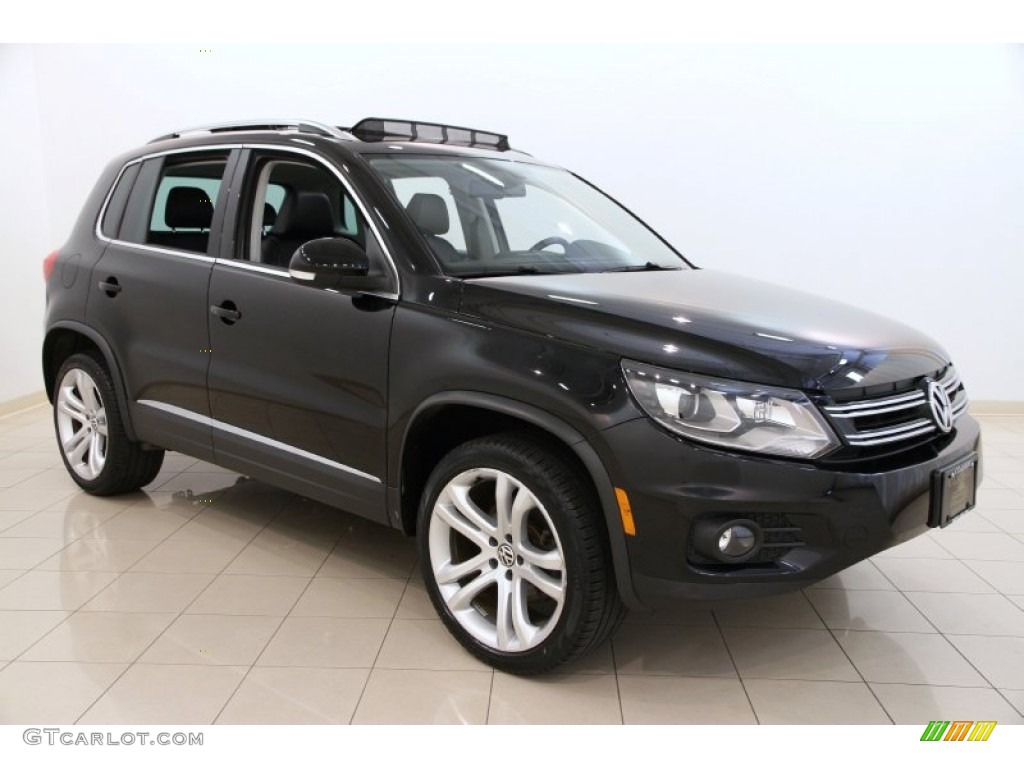2012 Tiguan SEL 4Motion - Deep Black Metallic / Black photo #1
