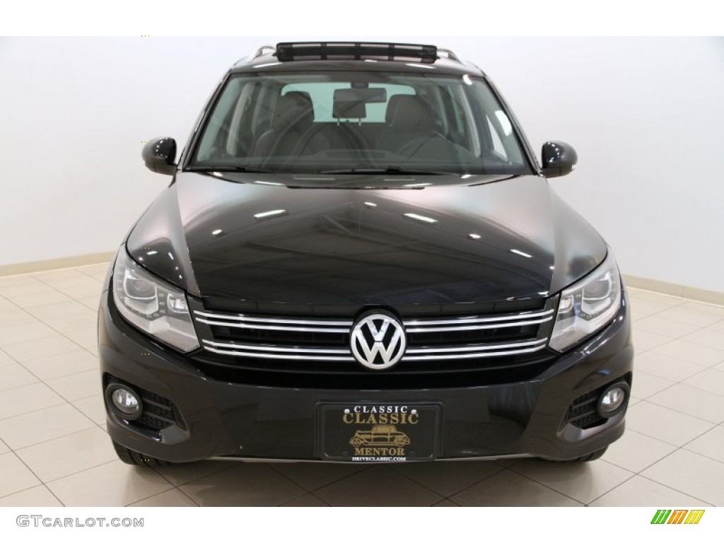 2012 Tiguan SEL 4Motion - Deep Black Metallic / Black photo #2