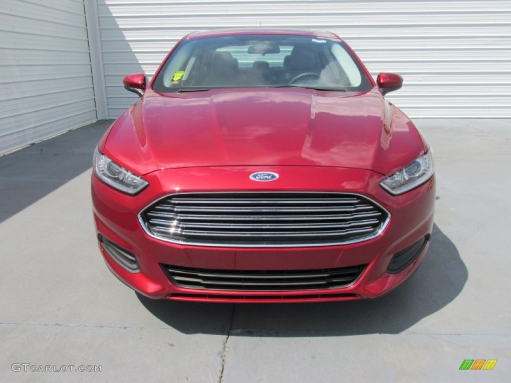 2016 Fusion S - Ruby Red Metallic / Medium Earth Gray photo #8