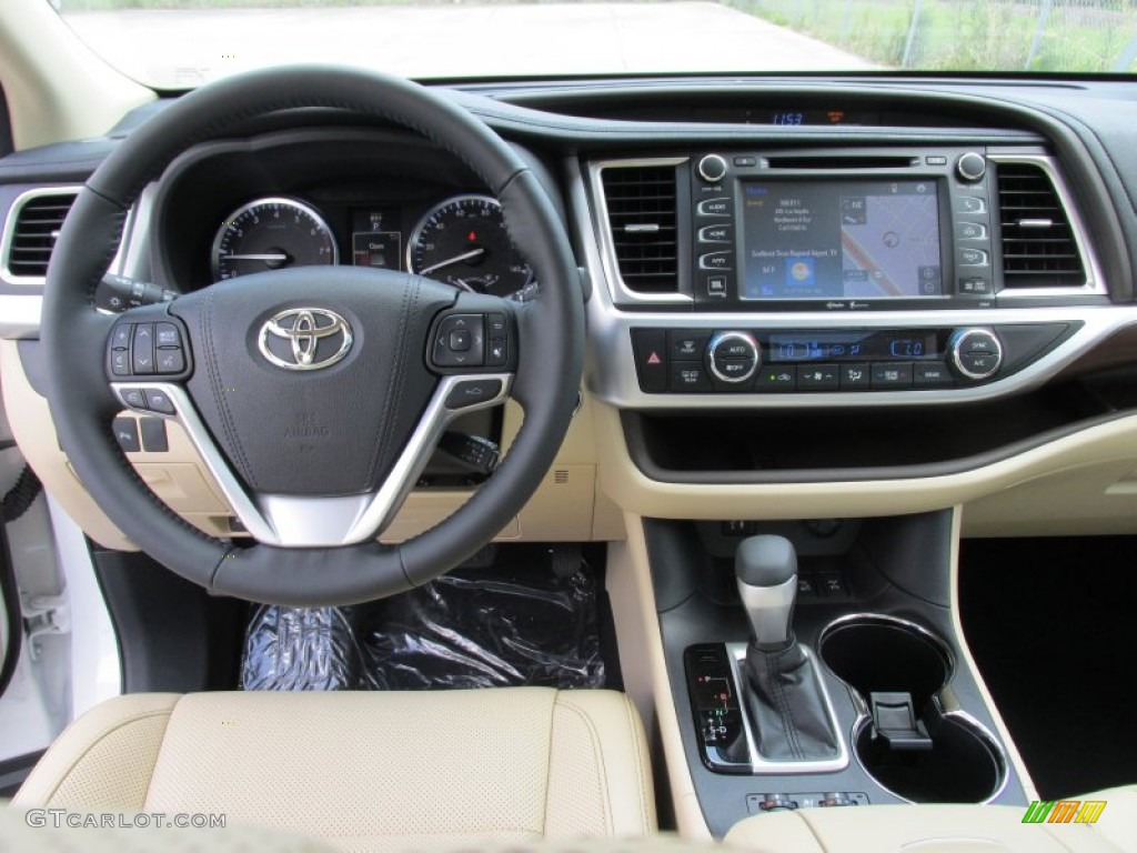 2015 Highlander Limited AWD - Blizzard Pearl White / Almond photo #26