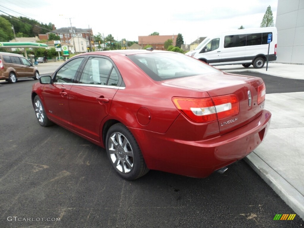 2009 MKZ Sedan - Vivid Red Metallic / Dark Charcoal photo #3