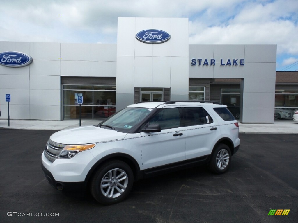 2015 Explorer 4WD - Oxford White / Medium Light Stone photo #1