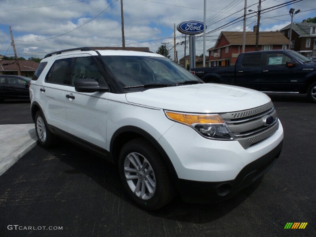 2015 Explorer 4WD - Oxford White / Medium Light Stone photo #8