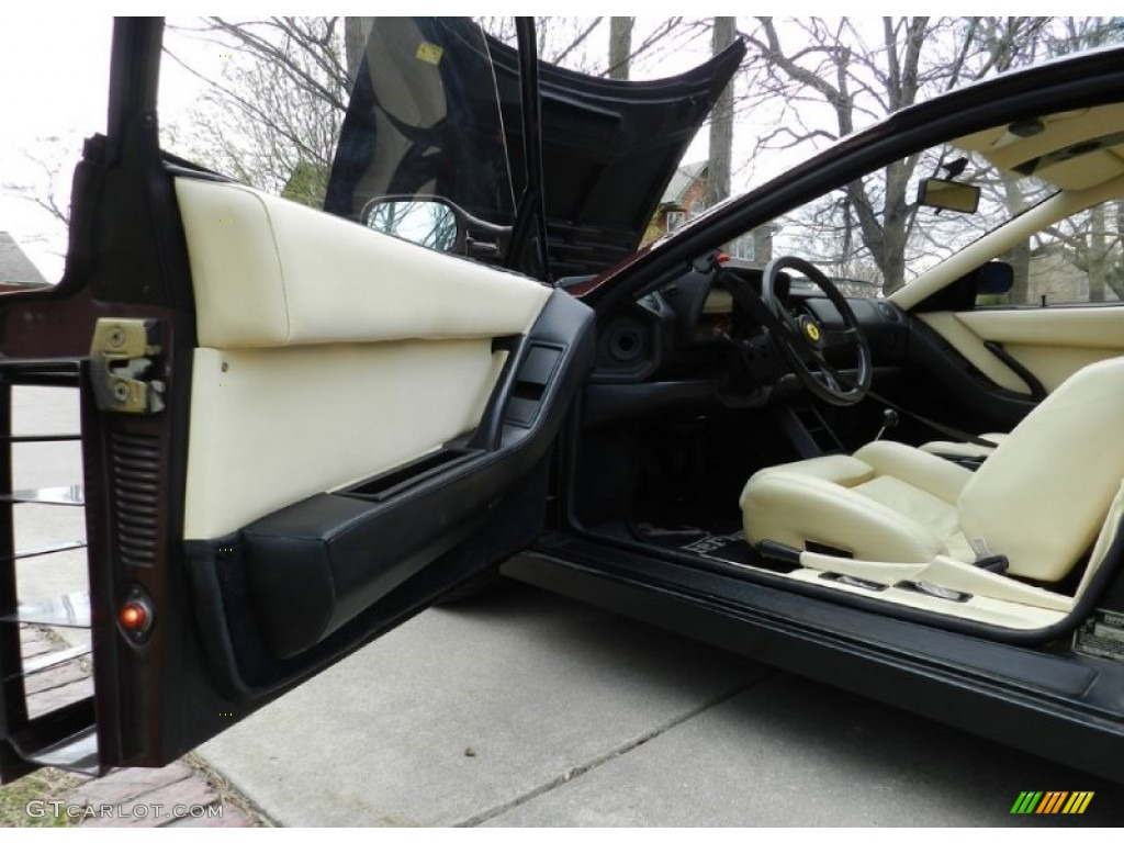 Cream Interior 1988 Ferrari Testarossa Standard Testarossa Model Photo #104481615