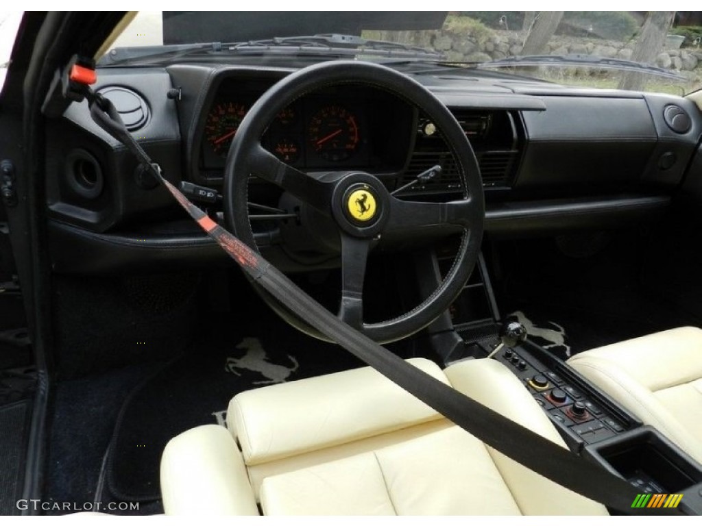Cream Interior 1988 Ferrari Testarossa Standard Testarossa Model Photo #104481645