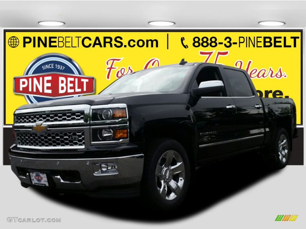 2015 Silverado 1500 LT Crew Cab 4x4 - Black / Jet Black photo #1