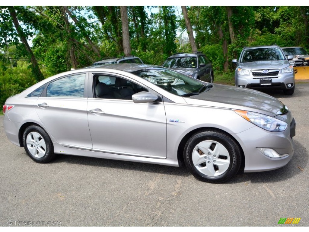 2012 Sonata Hybrid - Hyper Silver Metallic / Gray photo #4