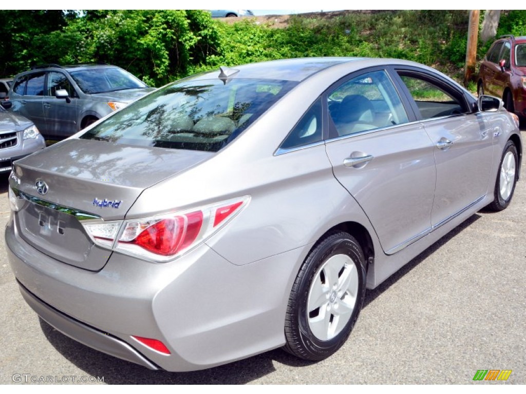 2012 Sonata Hybrid - Hyper Silver Metallic / Gray photo #6
