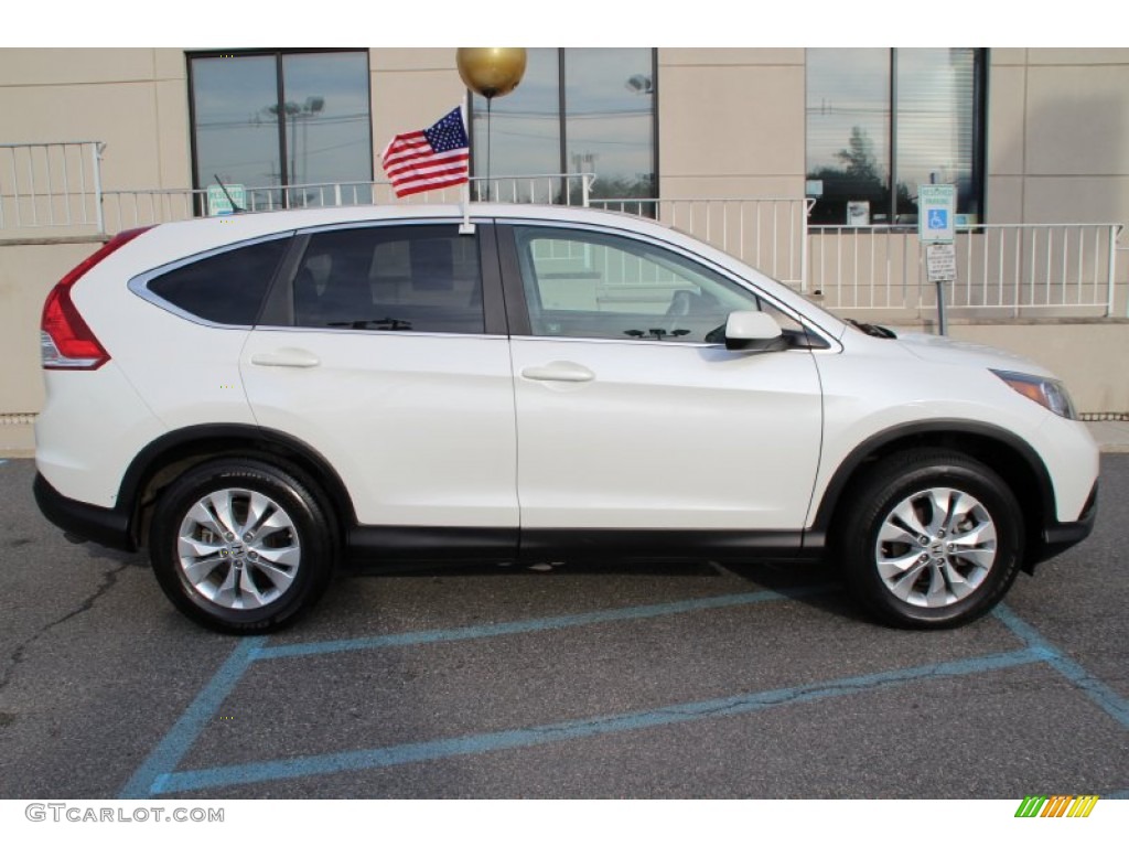 2012 CR-V EX 4WD - White Diamond Pearl / Beige photo #4