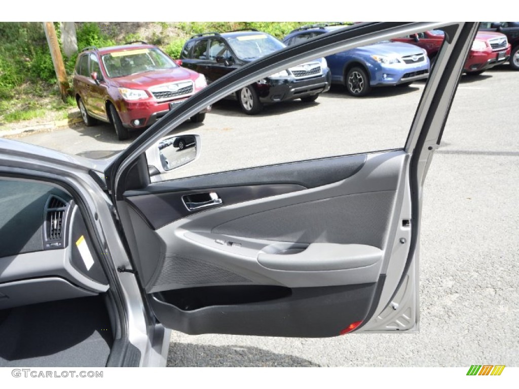 2012 Sonata Hybrid - Hyper Silver Metallic / Gray photo #17