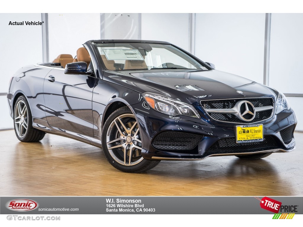 2016 E 550 Cabriolet - Lunar Blue Metallic / Natural Beige/Black photo #1