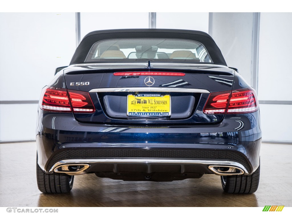 2016 E 550 Cabriolet - Lunar Blue Metallic / Natural Beige/Black photo #4
