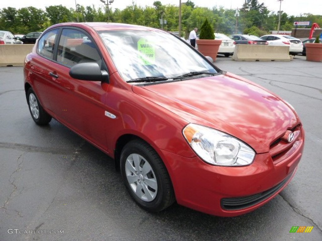 2009 Accent GS 3 Door - Tango Red / Black photo #7