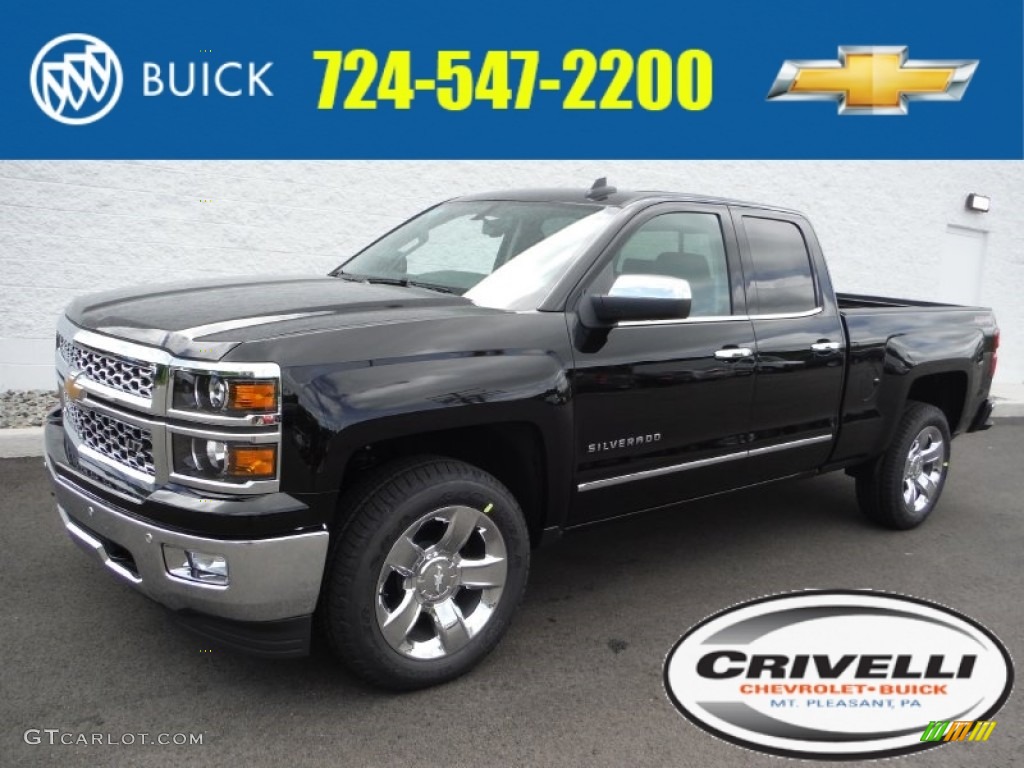 2015 Silverado 1500 LTZ Double Cab 4x4 - Black / Jet Black photo #1