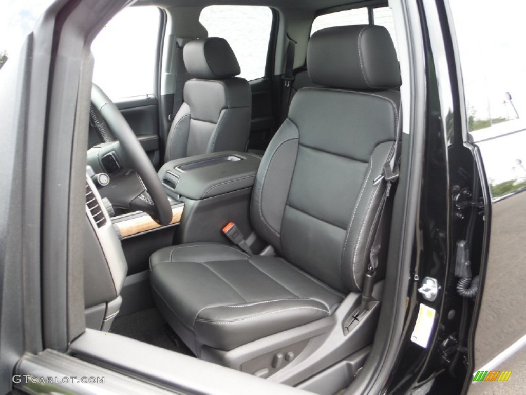 Jet Black Interior 2015 Chevrolet Silverado 1500 LTZ Double Cab 4x4 Photo #104499025