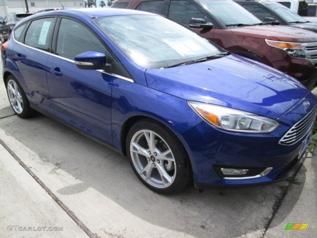 2015 Focus Titanium Hatchback - Performance Blue / Charcoal Black photo #1